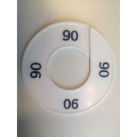 Maatring 9cm wit/zwart 90 - thumbnail