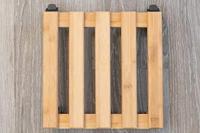 Metafranc WU0825340 Plantentrolley Bamboe Laadvermogen (max.): 60 kg 300 mm x 300 mm x 74 mm Aantal rollers 4 - thumbnail
