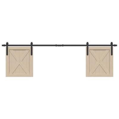 VidaXL Ophangset voor schuifdeur 183 cm koolstofstaal VidaXL Ophangset voor schuifdeur 183 cm koolstofstaal