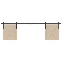VidaXL Ophangset voor schuifdeur 183 cm koolstofstaal - thumbnail