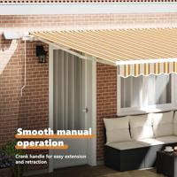 VidaXL Inklapbaar zonnescherm multikleur 400 × 300 cm stof en staal - thumbnail