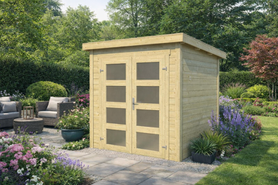 Blokhut Bart 200x200 cm 28mm vuren blank- - -