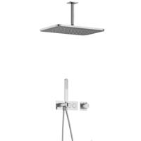 Hotbath Gal - GL106 - Inbouw Regendoucheset - Chroom - Thermostatisch - Plafondbuis 15 cm - Hoofddouche 270x400 mm - Staafhanddouche - met GL106 - thumbnail