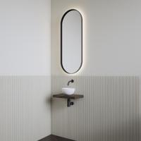 Fonteinset | BWS Leto | Planchet Charcoal | Waskom Mat Wit - thumbnail