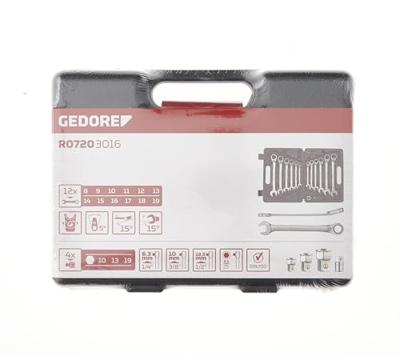 Gedore RED 3300060 R07203016 Ring-steeksleutelset 16-delig Sleutelbreedte (metrisch) 07 - 29 mm - thumbnail