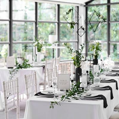 Ginger Ray BW-418 Zwart Metalen Geometrische Decoratie - Large