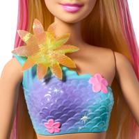 Mattel Barbie zeemeermin met magische bloemen blauw - thumbnail