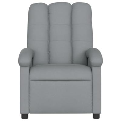 Fauteuil verstelbaar stof lichtgrijs