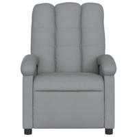 Fauteuil verstelbaar stof lichtgrijs - thumbnail