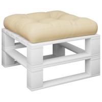 VidaXL Palletkussen 58x58x10 cm stof beige - thumbnail