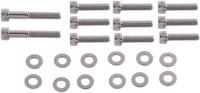 TNT Motorkap schroevenset screw set engine cover minarelli 50 chrome - thumbnail