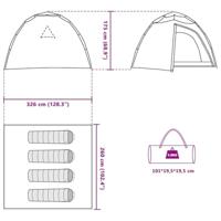 VidaXL Koepeltent 4-persoons snelontgrendeling grijs en oranje - thumbnail