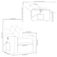 Massagestoel elektrisch verstelbaar stof taupe - thumbnail