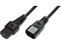 MicroConnect Stroom Aansluitkabel 3 m Zwart - thumbnail