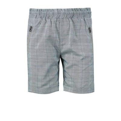 Retour Denim geruite regular fit short Jody grijs/wit