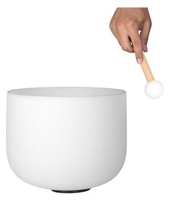 Sela SECF8B Crystal Singing Bowl Set - Frosted (B: 440 Hz)