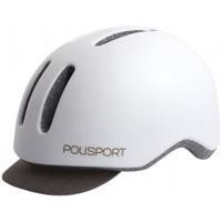 Polisport helm commuter mat wit/grijs l 58-61cm - thumbnail