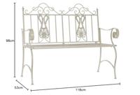 Bank DKD Home Decor Wit 118 x 53 x 98 cm - thumbnail