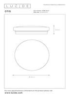 Lucide OTIS - Plafonnière - Ø 26 cm - LED - 1x14W 3000K - Opaal - thumbnail