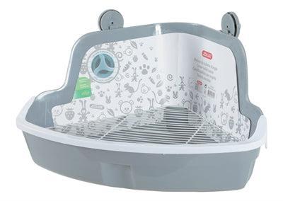 ZOLUX HOEKTOILET KNAAGDIER GRIJS 41,5X31X20,5 CM
