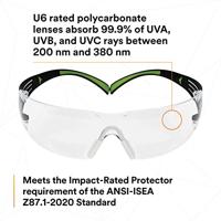 3M SecureFit SF420AF Veiligheidsbril Met anti-condens coating, Met anti-kras coating Groen, Zwart EN 166 DIN 166 - thumbnail