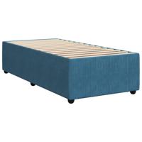 Boxspring met matras fluweel donkerblauw 160x200 cm - thumbnail