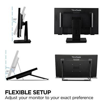 Viewsonic TD2465 Touchscreen monitor Energielabel: D (A - G) 60.5 cm (23.8 inch) 1920 x 1080 Pixel 16:9 7 ms HDMI, DisplayPort, USB, Audio-Line-in,