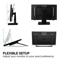 Viewsonic TD2465 Touchscreen monitor Energielabel: D (A - G) 60.5 cm (23.8 inch) 1920 x 1080 Pixel 16:9 7 ms HDMI, DisplayPort, USB, Audio-Line-in, - thumbnail