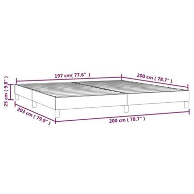 Boxspringframe fluweel donkergrijs 200x200 cm