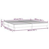 Bedframe zonder matras stof donkerbruin 200x200 cm - thumbnail