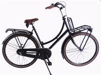 Aldo 28 inch omafiets cargo 57cm 3v mat zwart - thumbnail