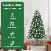 VidaXL Kunstmatig voorverlicht kerstboom met 150 led groen 120 cm pvc - thumbnail
