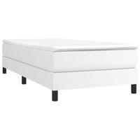 Boxspring bed kunstleer wit 100x200 cm - thumbnail