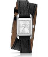 Horlogeband Michael Kors MK2497 Onderliggend Leder Zwart 14mm Horlogeband Michael Kors MK2497 Onderliggend Leder Zwart 14mm