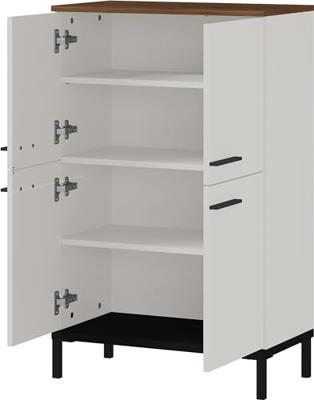 Germania Yonkers Badkamerkast Laag Cashmere|Walnoot