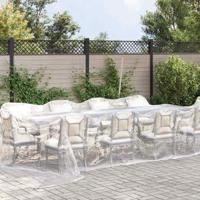 VidaXL Doorzichtig zeildoek met zeilringen 4x12 m polyethyleen - thumbnail