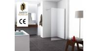 Saqu Trust inloopdouche met chroom muurprofiel 90x200cm Nanoglas - thumbnail