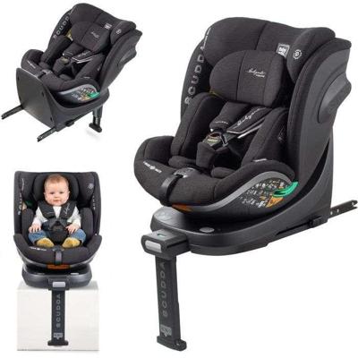 Autostoel - BABYAUTO - SCUDDA - Groep 0/1/2/3 - 40/150 cm - I-Size - Draaibaar - Verstelbare rugleuning - Verkleiner - Steunpoot - Antraciet