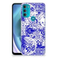 Silicone Back Case Motorola Moto G71 5G Angel Skull Blauw - thumbnail
