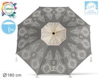 Strandparasol Grijs Ø 180 cm SPF50+ Boho - thumbnail