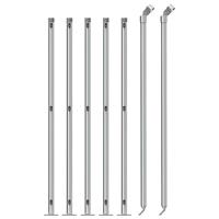 VidaXL Gaashek met flens 0,8x10 m zilverkleurig - thumbnail