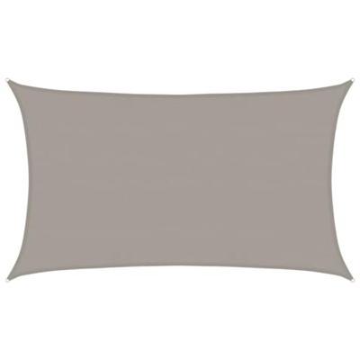 VidaXL Zonnezeil 160 g/m² rechthoekig 5x8 m hdpe lichtgrijs