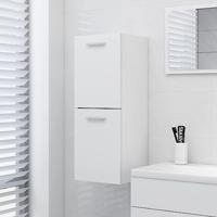 VidaXL Badkamerkast 30x30x80 cm bewerkt hout wit - thumbnail