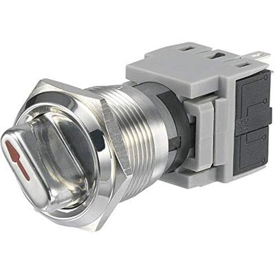 TRU COMPONENTS 704315 LAS1-BGQ-11X/21 Vandalismebestendige draaischakelaar 250 V/AC 5 A Schakelposities 2 1 x 90 ° IP40 1 stuk(s)