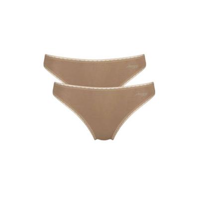 2-pack dames Basic Tai GO - biologische slips - XS - Beige | Dames slip - Onderbroek - Ondergoed - XS - Onderbroek - Ondergoed