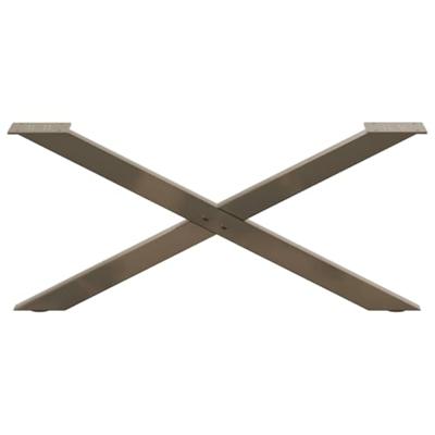 Salontafelpoten 2 st X-vormig 70x(30-31) cm staal naturel Salontafelpoten 2 st X-vormig 70x(30-31) cm staal naturel