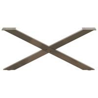 Salontafelpoten 2 st X-vormig 70x(30-31) cm staal naturel - thumbnail