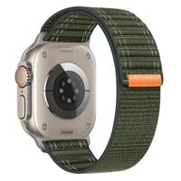 By Qubix - Nylon Wave band - Groen - Compatible met Apple Watch 38mm / 40mm / 41mm / 42mm - Compatible Apple watch bandjes - thumbnail