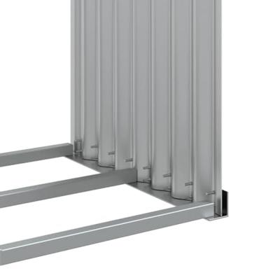 Haardhoutopslag 120x45x100 cm gegalvaniseerd staal antraciet - thumbnail