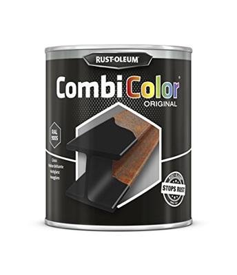 Rust-Oleum Combicolor metaalverf ral9005 zwart hoogglans 0.75ltr